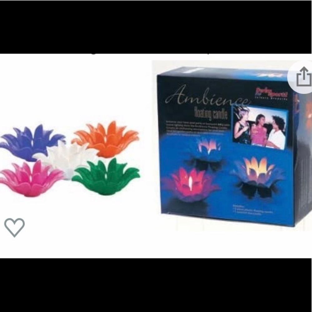 1Hot T PINK FLOWER PLASTIC FLOATING CANDLE holder